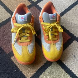 Reebok X BBC Ice Cream Pharrell Board flip And Platinum/ Cyber Yellow/ Orange 2007 Size  9
