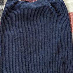 Dark Blue Knit Style Skirt
