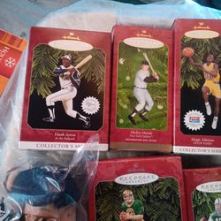 Hallmark Keepsake Ornaments, Ray's Zimmer Bear,Madden Bobblehead,meadows Bobblehead