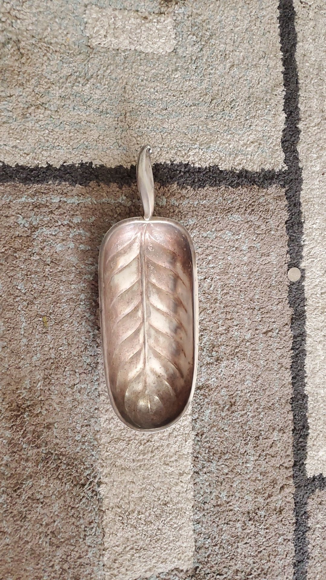 Silver plated leaf tray