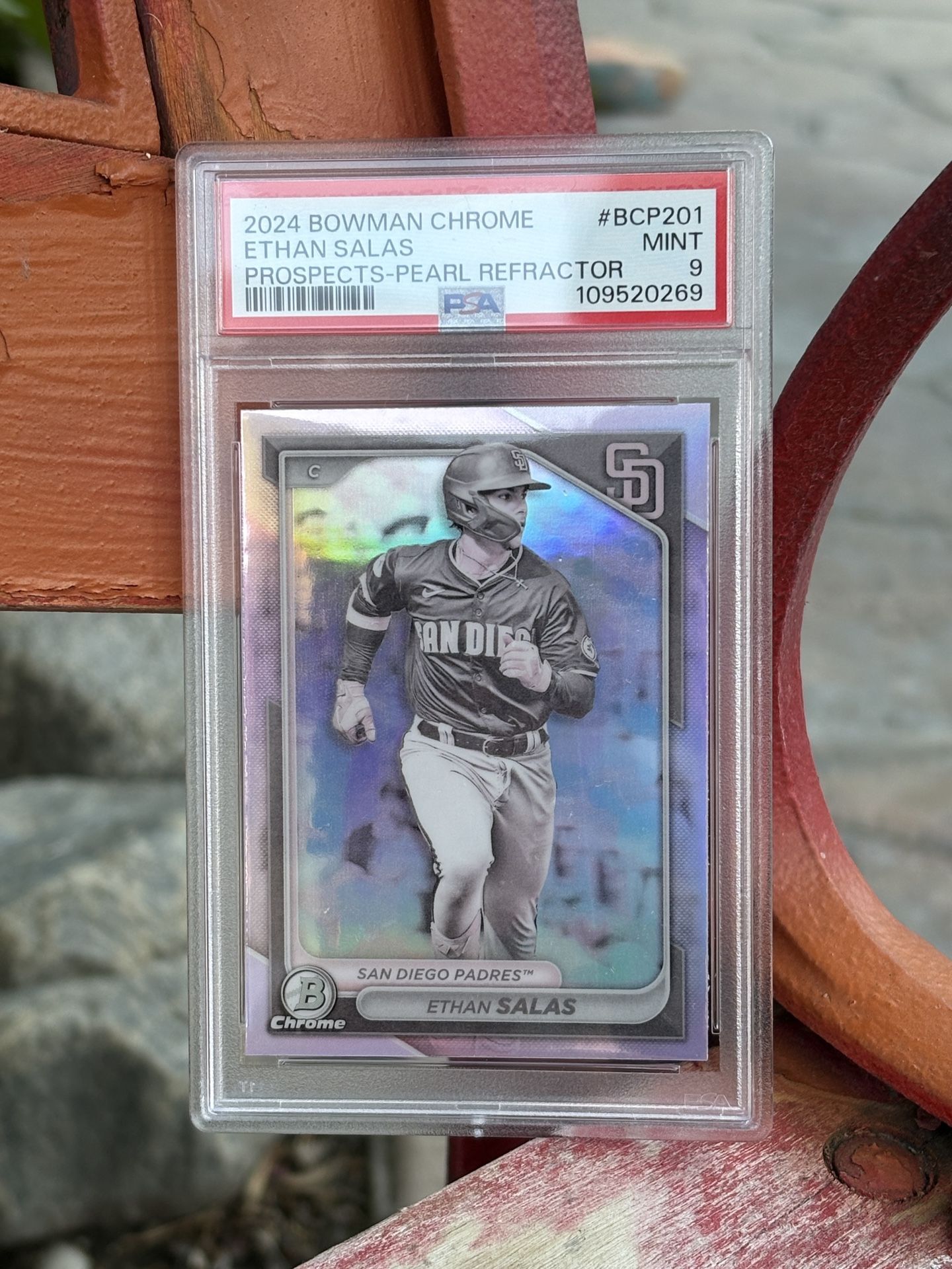 2024 BOWMAN CHROME ETHAN SALAS-PEARL REFRACTOR