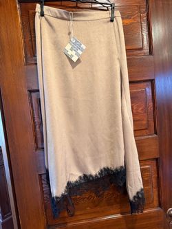Baum und Pferdgarten Sophie Natural Lace Trim Midi Skirt NWT Size 36