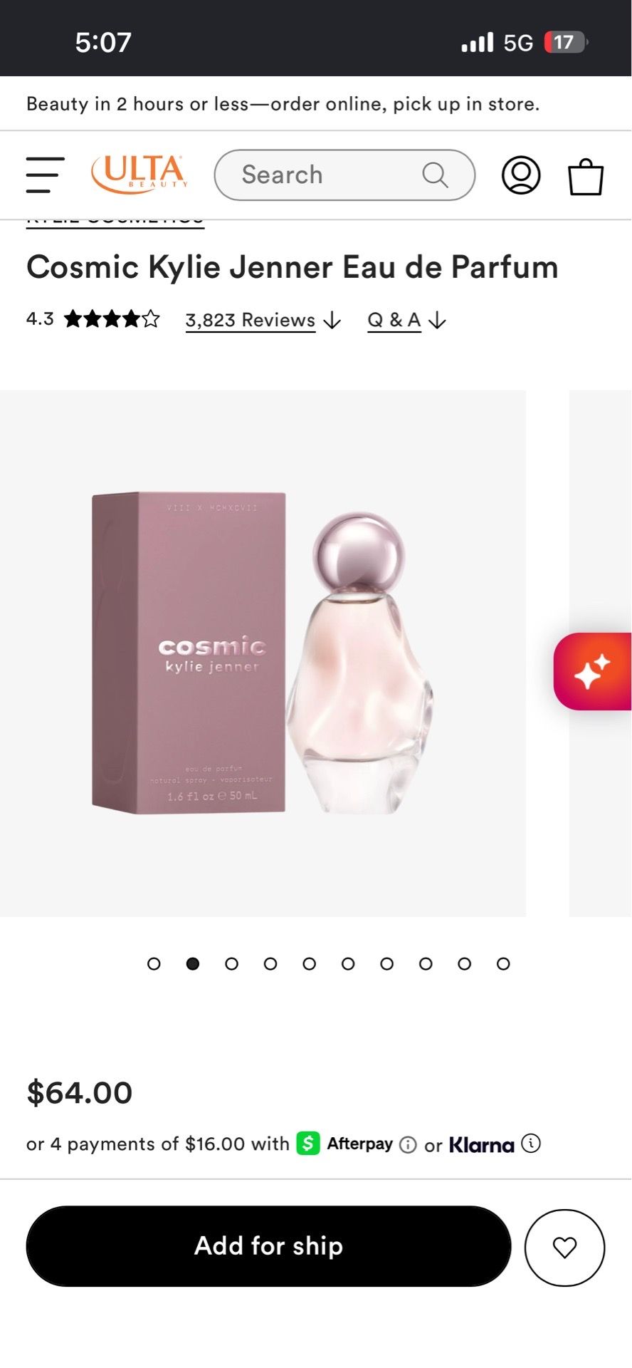 Kylie Jenner cosmic perfume