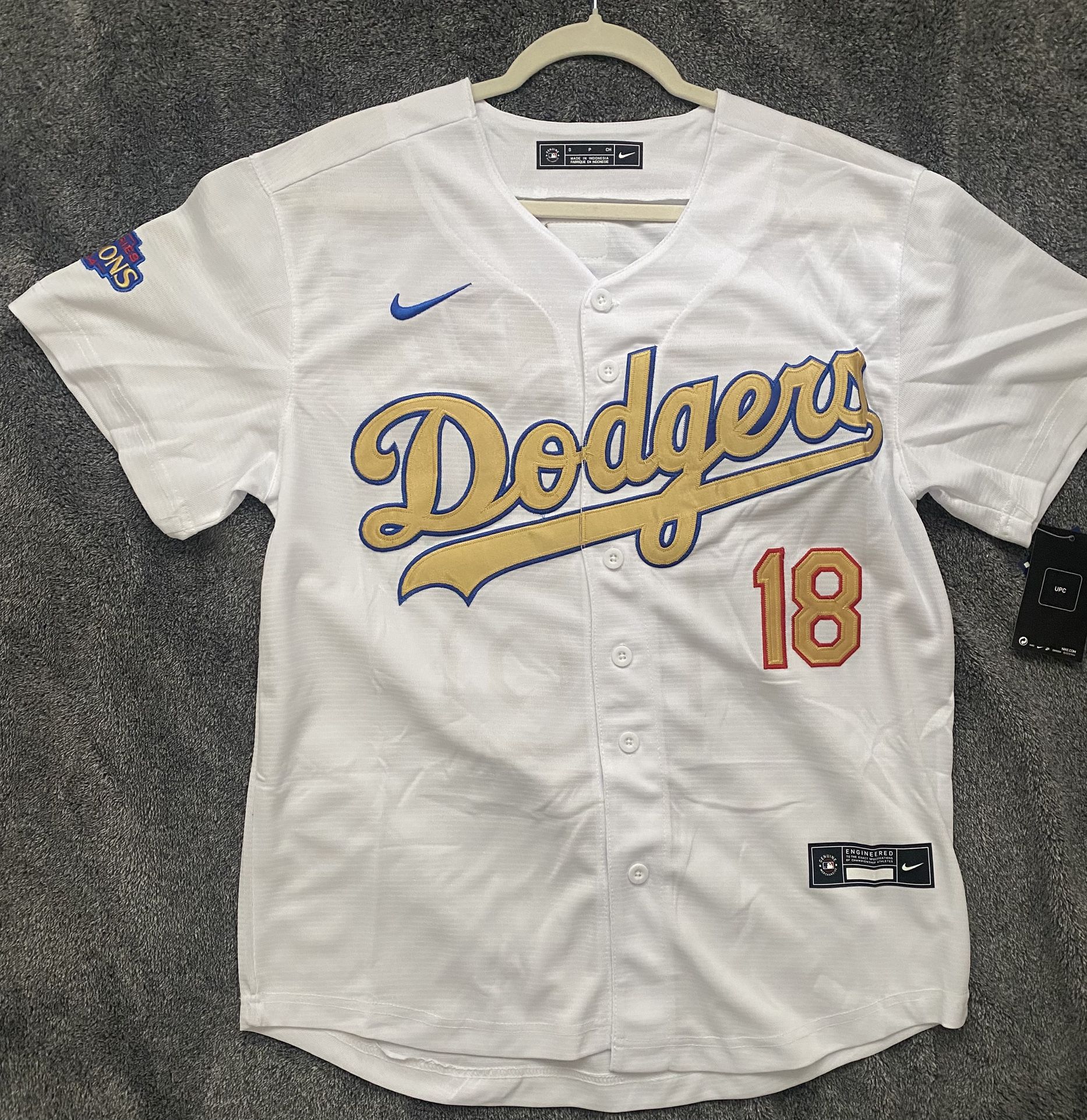 White Gold Stitched Los Angeles Dodgers Yoshinobu Yamamoto Championship Jersey