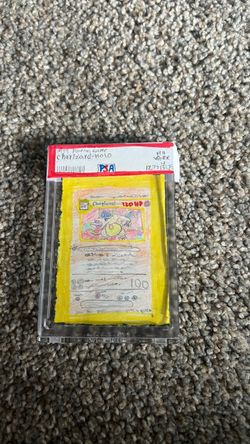 Handmade Charizard Pokémon Card in PSA-Style Slab