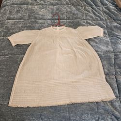 ANTIQUE Vintage From The 1800's Heirloom Baby Christening Gown Dress  19" Long