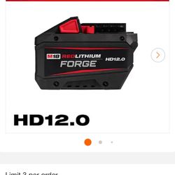 Milwaukee Red Lithium forge 12.0 NEW!