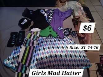 Girls Mad Hatter Halloween Costume