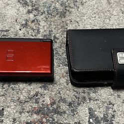 Crimson Red DS Lite With Case, Slot 2 Dust Protector, And Stylus