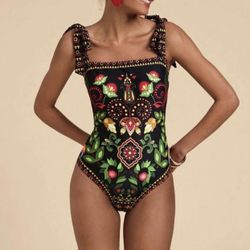 Boho Beauty One-Piece Swimsuit – Available In Size-Medium, Large, XL