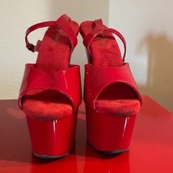 Platform Vinyl Red Heel Halloween