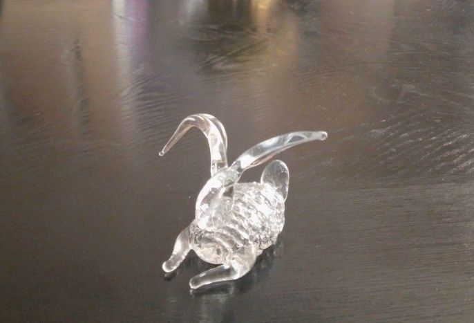 Vintage Small Glass Art Bunny Figurine