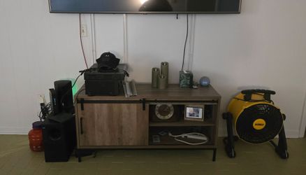 Entertainment center and living room table