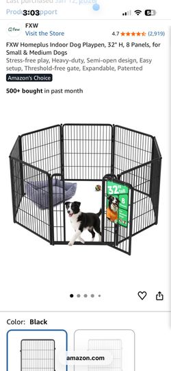 32 inch dog pen eight panel