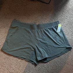Women’s 4X Feen Green Jersey Knit Shorts