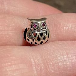 Owl Silver Charm S925