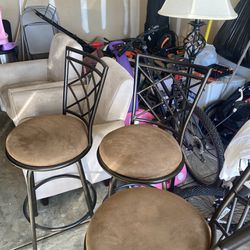 Furniture sale: Accent Chairs| Lamp| Suede Bar Stools
