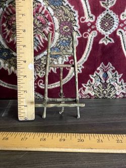 Vintage Brass Bamboo Easel Picture Display Stand
