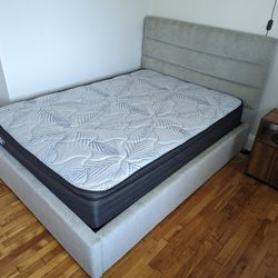 West Elm bed frame plus full mattress