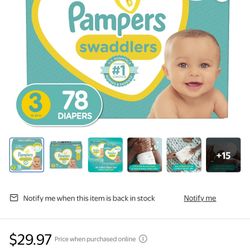 Sz 3 Pampers $23 