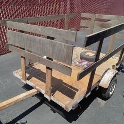 Folding Utility Trailer 4x6 Ft , Spare Tire, Spare Set Of Magnetic Lights, Please Read Description. 