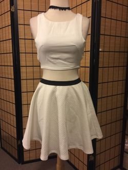 White top and skirt