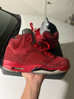 Jordan’s 5s red suede
