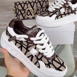 Designer sneakers and handbag set