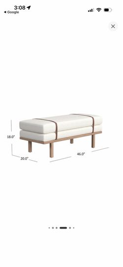 HomePop Upholstered Boucle Bench - Like New