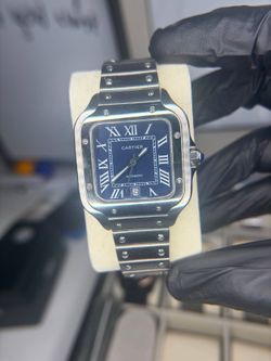 Blue face watch