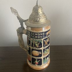 Mid Century 1956 American Bravo Co. German Beer Stein Excellent Condition
