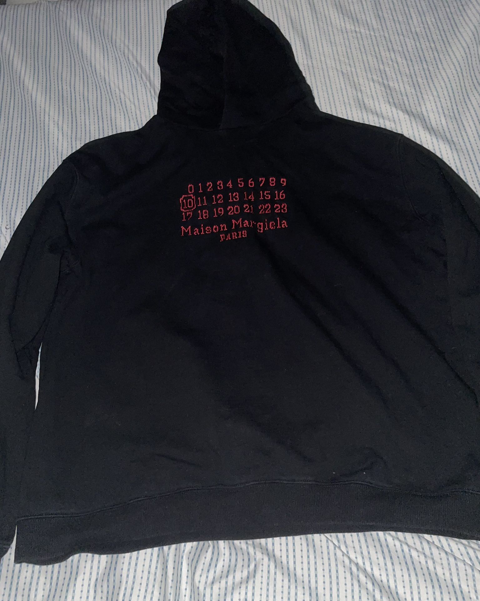 Maison Margiela Men's Black and Red Hoodie