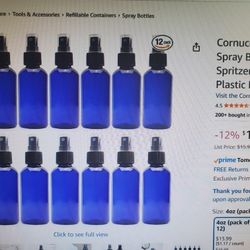 Blue Plastic 100ml Spray Bottles 5000 Available