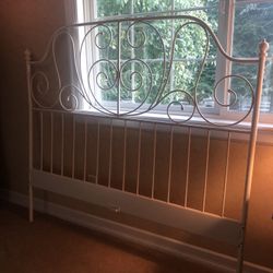 White Metal Double/Full Bed Frame - IKEA