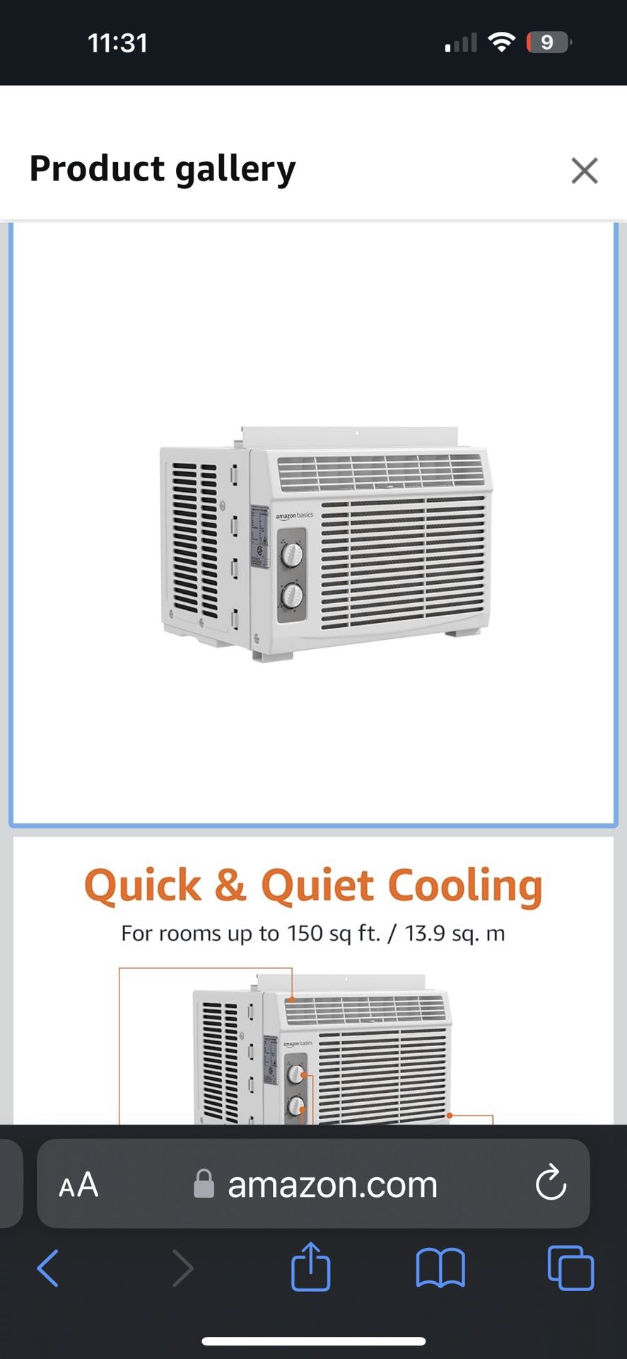 Window Air Conditioner 5000 BTU