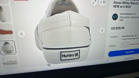 Hurley White Kenji/ Boys Size 5 US Youth ! BRAND NEW 
