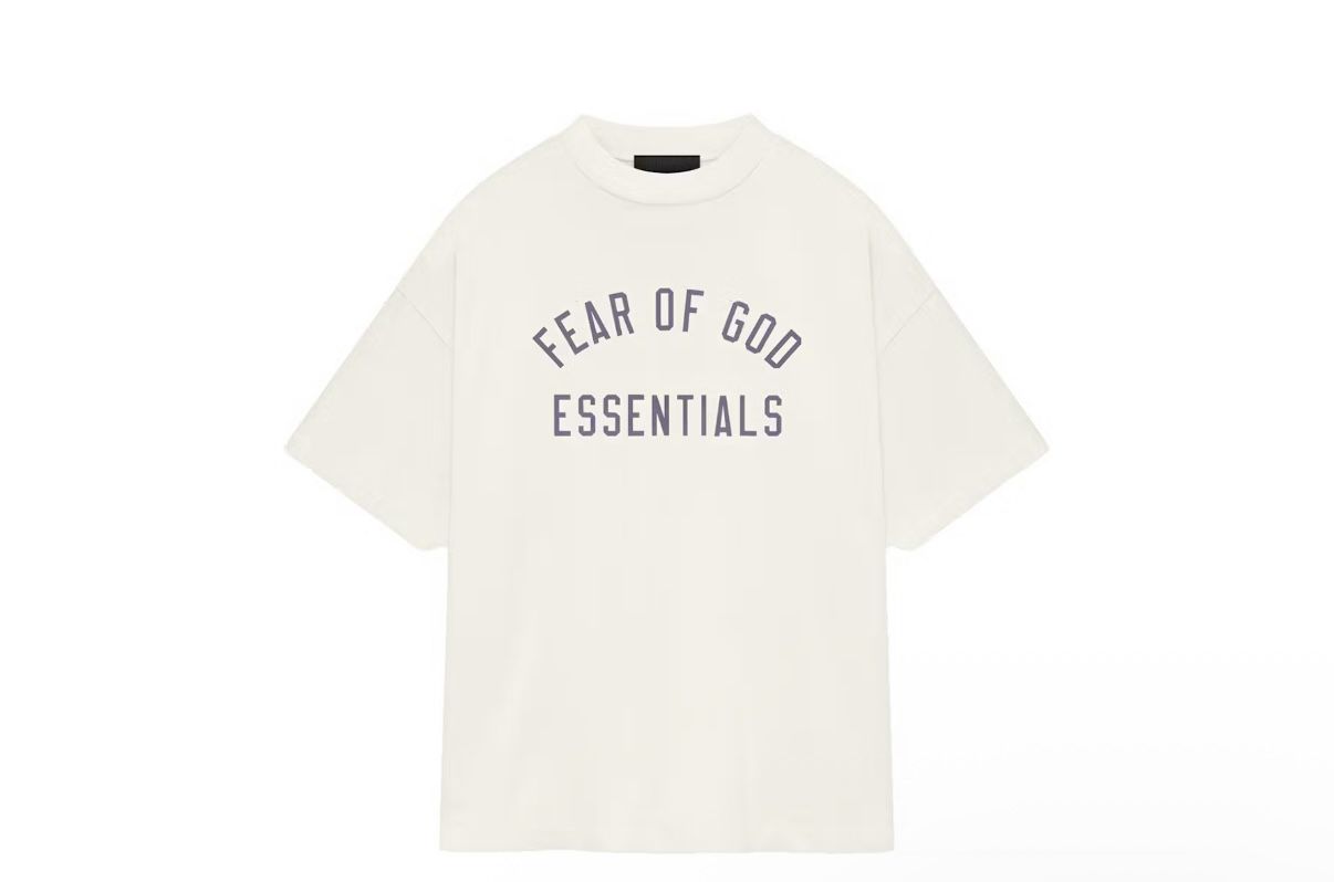 New Large Fear Of God Essentials Jersey Crewneck Tee Shell