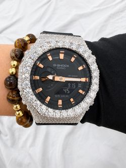 G-Shock watch with moissanite diamonds