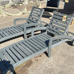 Lounge chair set (gray)