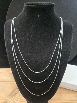 Sterling Silver Triple Strand Necklace 