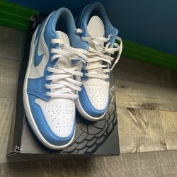 Jordan 1 Low/baby Blue/white/ Size 11