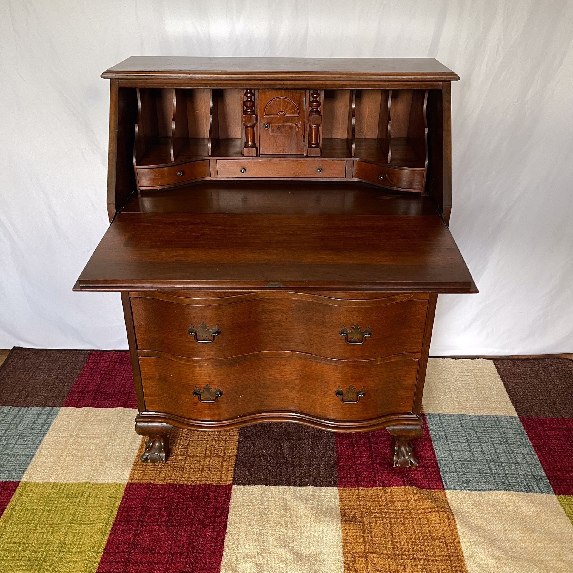 Antique Drop Front Secretary Desk 1940’s