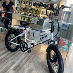 Aipas Elite Electric Bike White Foldable 28MPH Financing Deal! $10 To $99 Down Payment!