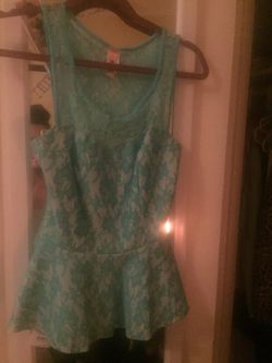 Mint Color Cute Shirt