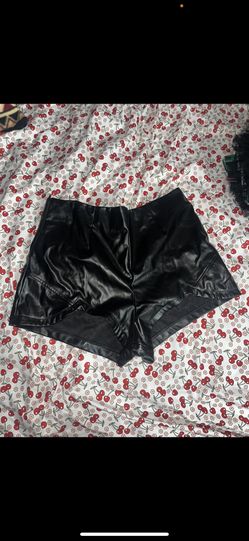 Black Vinyl Shorts 