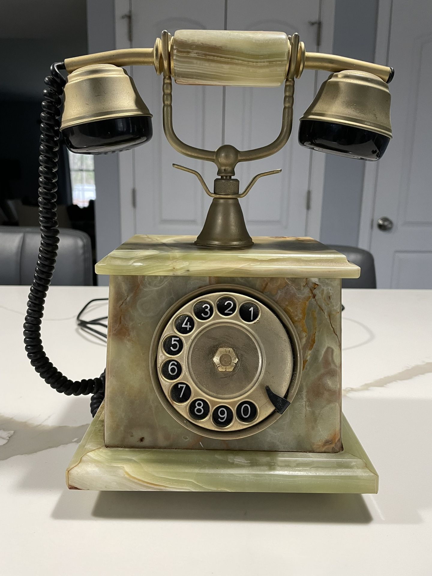 Onix Marble Rotary Phone