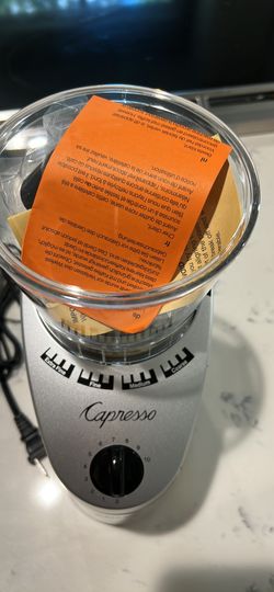 Capresso 560Infinity Conical Burr Grinder, Brushed Silver, 8.5-Ounce