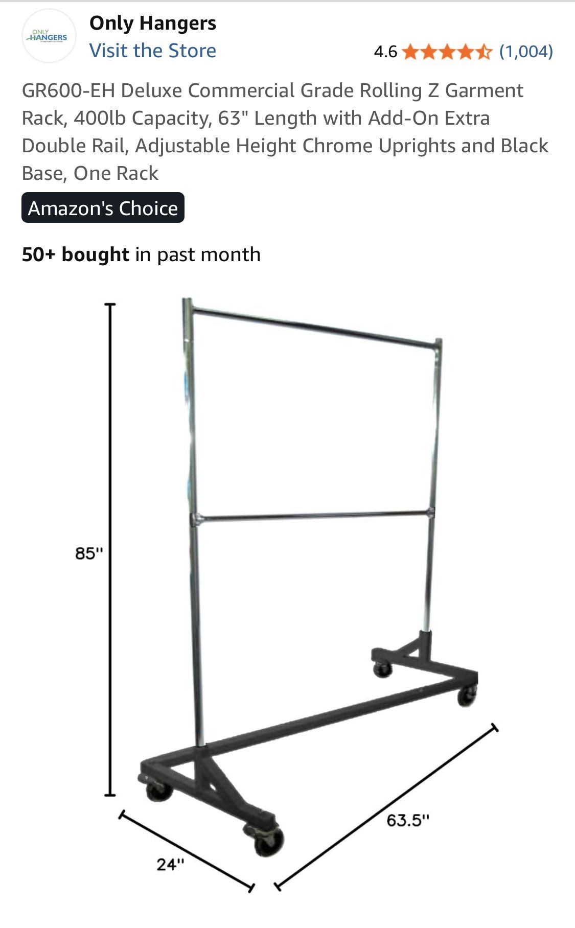 Garment Rack- Commercial Grade 2 Tier