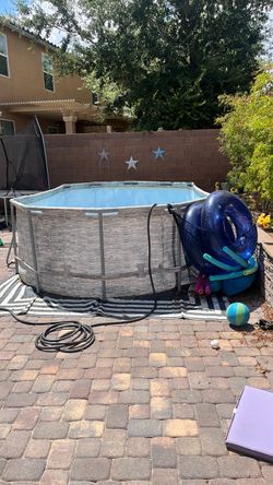 Coleman steel pool 16’x10’x42” great pool great condition had it for 2 seasons had a lot of fun but bought a house with  HOA pools! So many extras rob