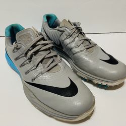 Nike Lunar Control 4 Men's Size 9 Golf Shoes Gray Blue Lunarlon 819037-002